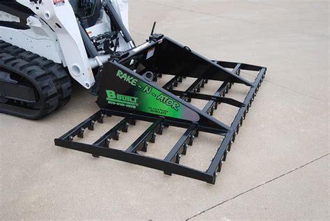 bobcat skid steer rock rake|rake attachment for skid steer.